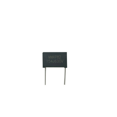 Condensador de película de polipropileno metalizado de doble cara con carcasa de plástico de resonancia MMKP82 en circuito de impulsos de alta tensión y alta frecuencia 154J630V P15MM
