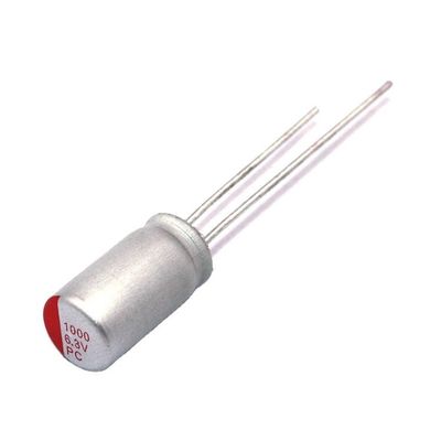 A través de los condensadores sólidos 1000uf 6,3 v 330UF 16V del aluminio del polímero del agujero