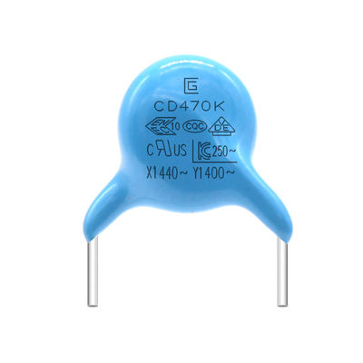 Paquete ignífugo de pequeñas pérdidas de la resina de epoxy del condensador 470K 400VAC de la seguridad Y1