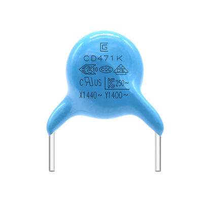 Certificado UL 250VAC Y1 Seguridad471K/400V Condensador 2A-20A Corriente nominal -40°C~85°C Temperatura de funcionamiento