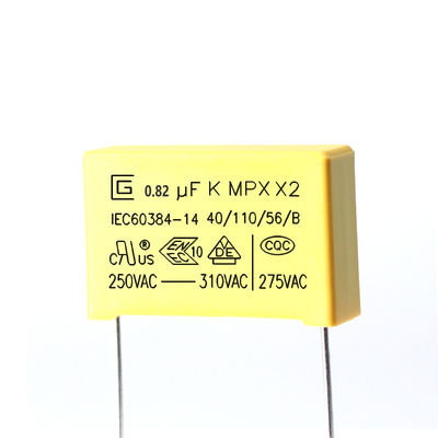 Buena estabilidad 824k 0,82 uF de 275V del condensador de resistencia de humedad excelente