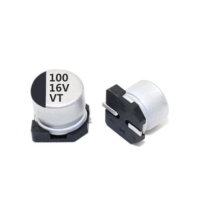 capacitancia muy grande electrolítica de aluminio del condensador de 100uf 16v por volumen de unidad