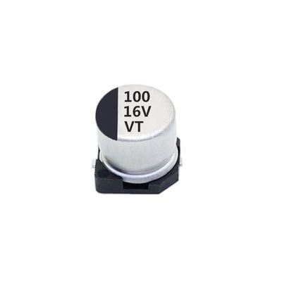 Condensador estable del funcionamiento 100uf 16v SMD, condensador de aluminio electrolítico