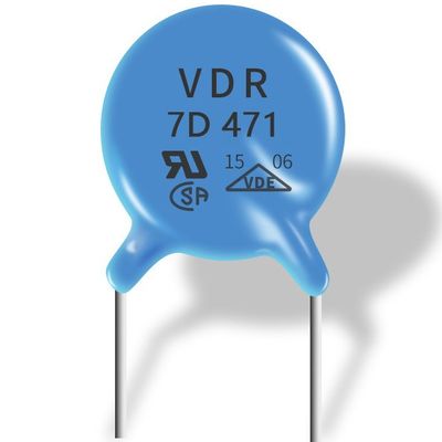 Varistor rápido de la respuesta 07D471k P5MM ninguna polaridad para el cordón de la corriente continua