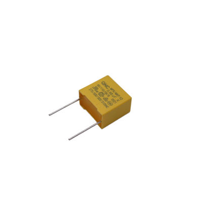 Capacitador de seguridad X2 de frecuencia nominal 50/60Hz en paquete radial con montaje a través del agujero
