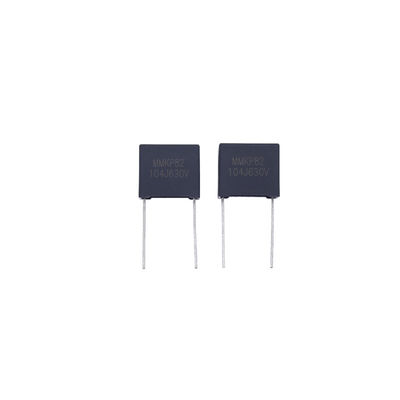 Capacitador de película de polipropileno metalizado gris 100% prueba0.00022uF~3.9uF a través de la instalación de agujeros