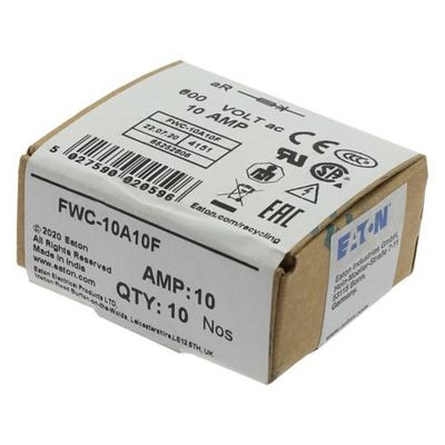 Excelente capacidad de ciclismo y rendimiento Cramic Fuse Eaton Bussmann 10 X 38 mm Ferrule Fuse FWC-1A10F