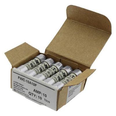 Excelente capacidad de ciclismo y rendimiento Cramic Fuse Eaton Bussmann 10 X 38 mm Ferrule Fuse FWC-1A10F