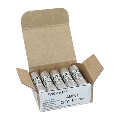 Excelente capacidad de ciclismo y rendimiento Cramic Fuse Eaton Bussmann 10 X 38 mm Ferrule Fuse FWC-1A10F