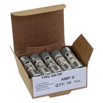 Excelente capacidad de ciclismo y rendimiento Cramic Fuse Eaton Bussmann 10 X 38 mm Ferrule Fuse FWC-8A10F