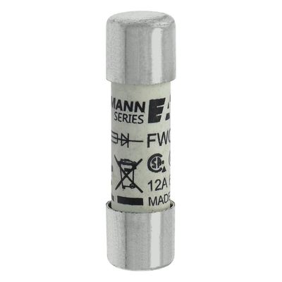 Excelente capacidad de ciclismo y rendimiento Cramic Fuse Eaton Bussmann 10 X 38 mm Ferrule Fuse FWC-12A10F