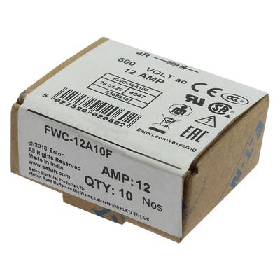 Excelente capacidad de ciclismo y rendimiento Cramic Fuse Eaton Bussmann 10 X 38 mm Ferrule Fuse FWC-12A10F