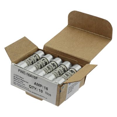 Excelente capacidad de ciclismo y rendimiento Cramic Fuse Eaton Bussmann 10 X 38 mm Ferrule Fuse FWC-16A10F