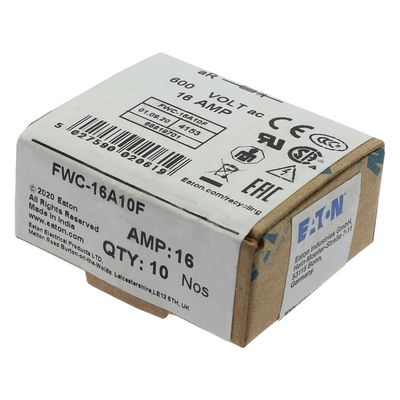 Excelente capacidad de ciclismo y rendimiento Cramic Fuse Eaton Bussmann 10 X 38 mm Ferrule Fuse FWC-16A10F