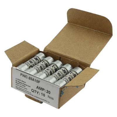 Excelente capacidad de ciclismo y rendimiento Cramic Fuse Eaton Bussmann 10 X 38 mm Ferrule Fuse FWC-20A10F