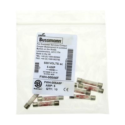 Enlaces de fusibles de ferrules para la protección del bus común de CC FWH-005A 6*32mm Tamaño