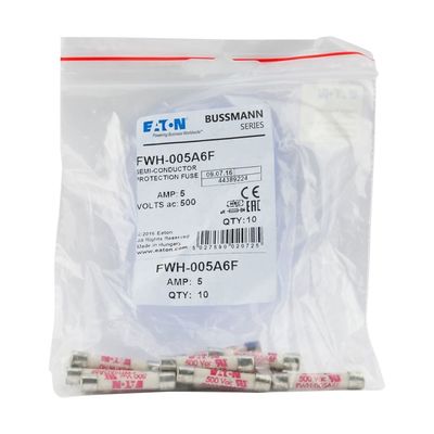 Enlaces de fusibles de ferrules para la protección del bus común de CC FWH-005A 6*32mm Tamaño