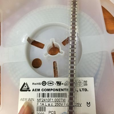 Los componentes de AEM SMD son fusibles de montaje de superficie MF2410F1.000TM