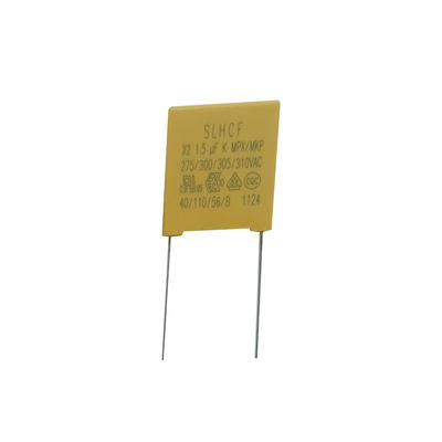 X2 Condensador de seguridad 1.5UF/275VAC P22.5MM y tolerancia de capacidad del ±20% garantizada para el rendimiento