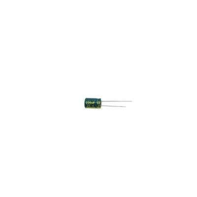 Condensador electrolítico de aluminio 220UF 25V para fuente de alimentación en dispositivos electrónicos