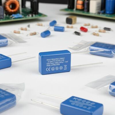Condensador de seguridad X2 con frecuencia nominal de 50 60 Hz, rango de capacitancia de 0,001 uF a 4,7 uF, componente eléctrico para aplicaciones de supresión de ruido